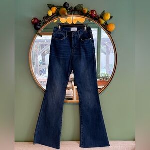 Frame Designer Denim Le High Flare Jeans high rise wide leg dark blue 29 8